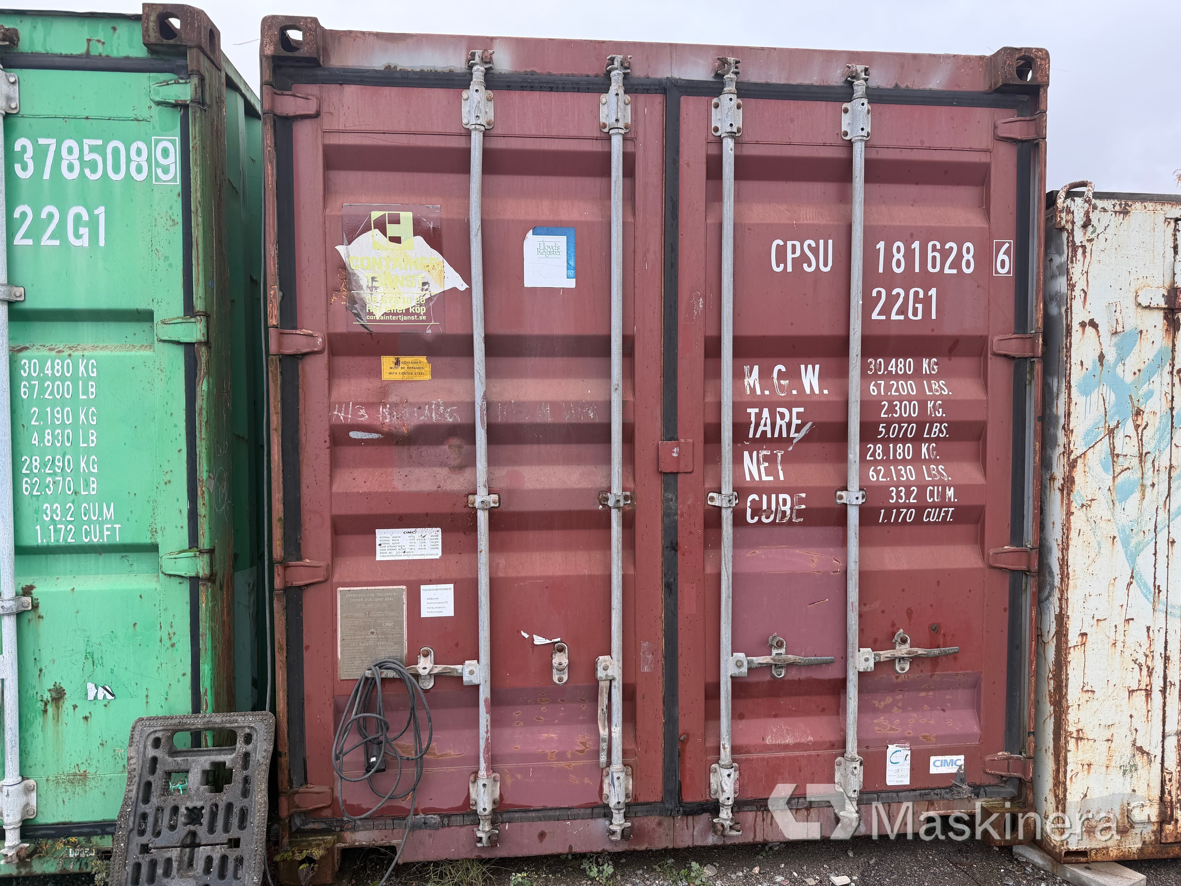 Förrådscontainer 20 fot