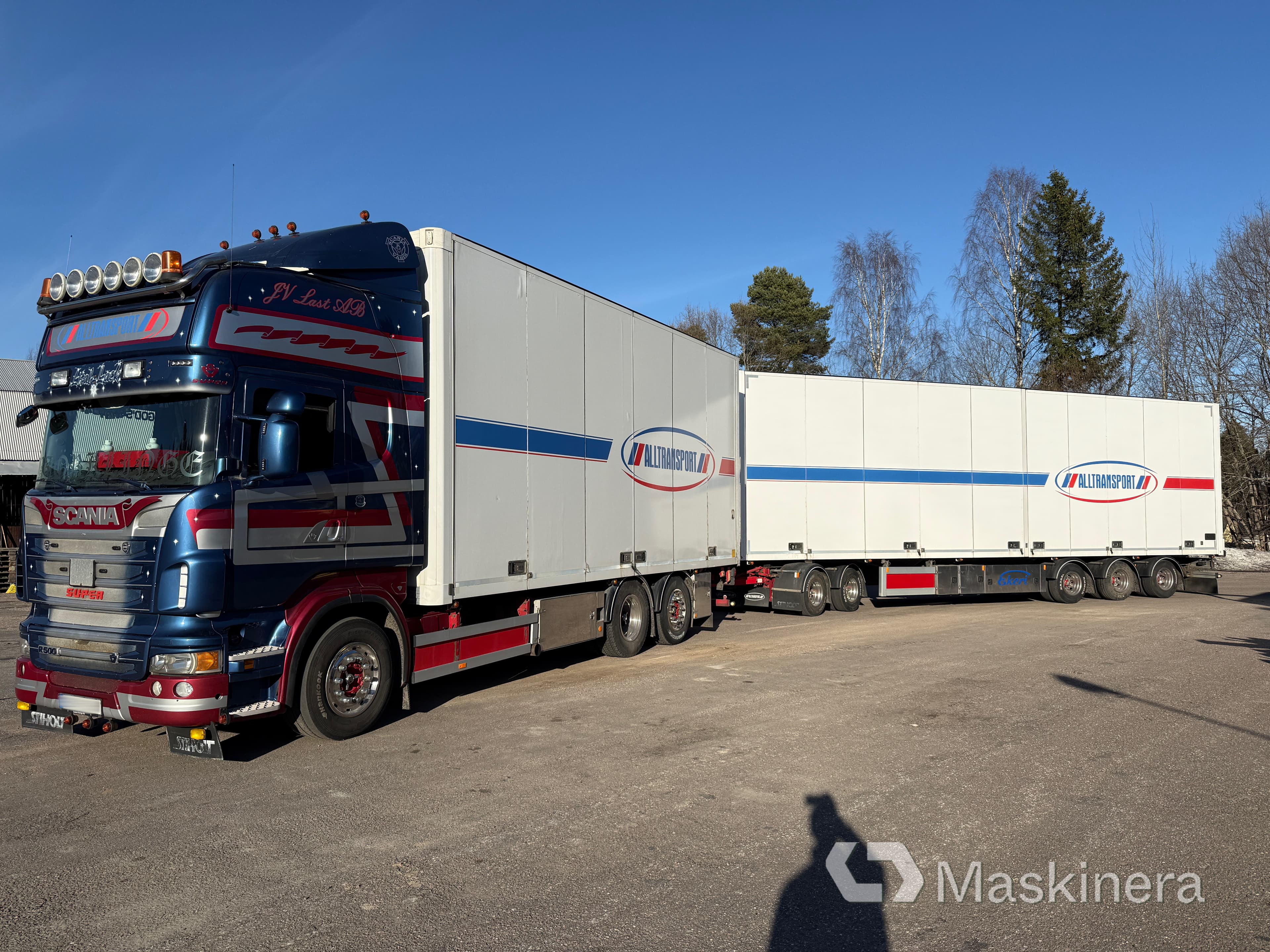 Fjärrbilsekipage Lastbil Scania R500 med Trailer Ekeri