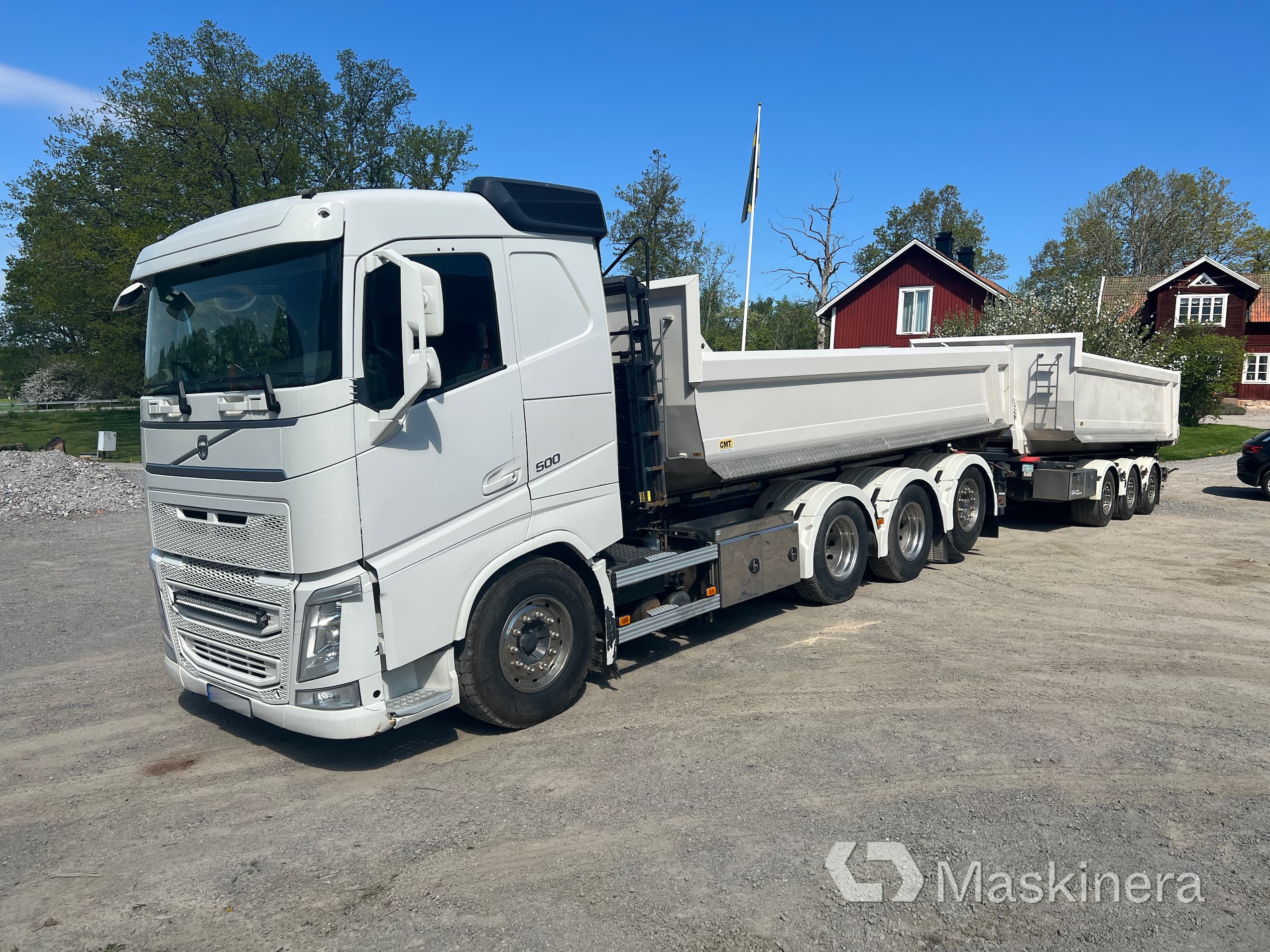 Lastväxlare Volvo FH 500 8x4 Tridem med trailer