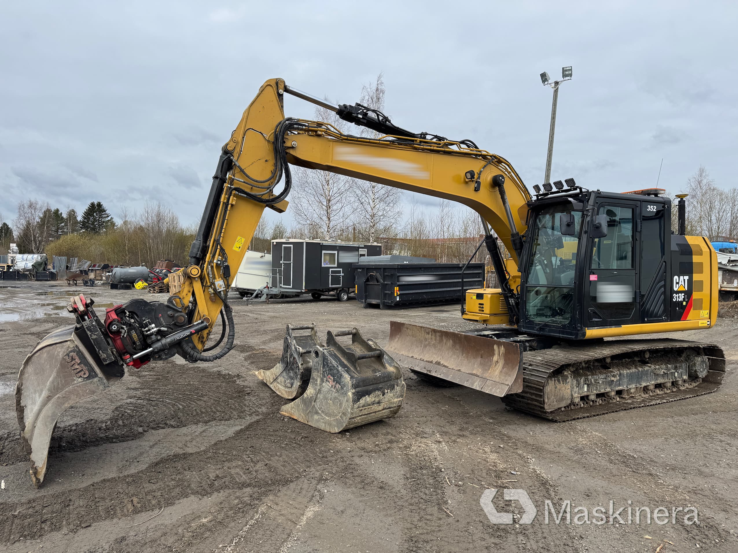 Grävmaskin Cat 313FL med tillbehör