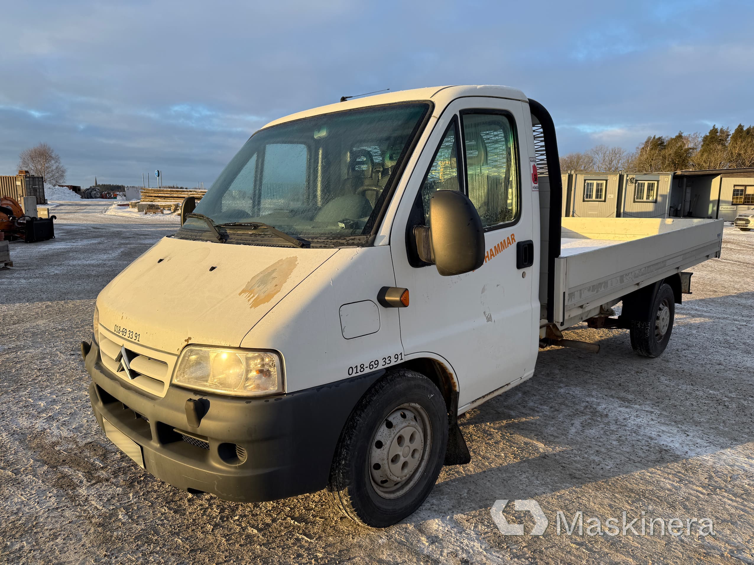 Flakbil med kran Citroën Jumper EH35L HDI