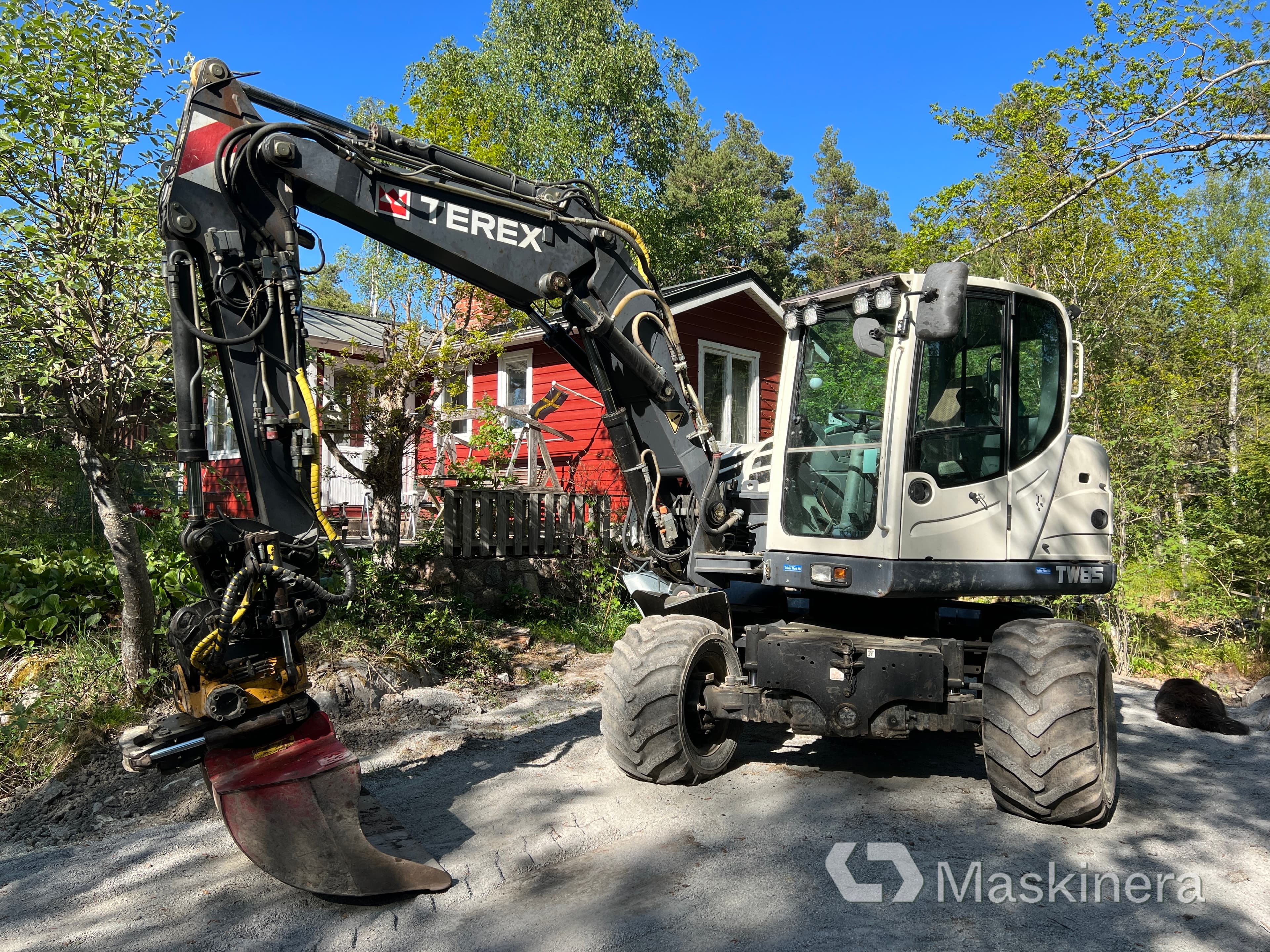 Hjulgrävare Terex TW85, 8 Redskap + Kärra