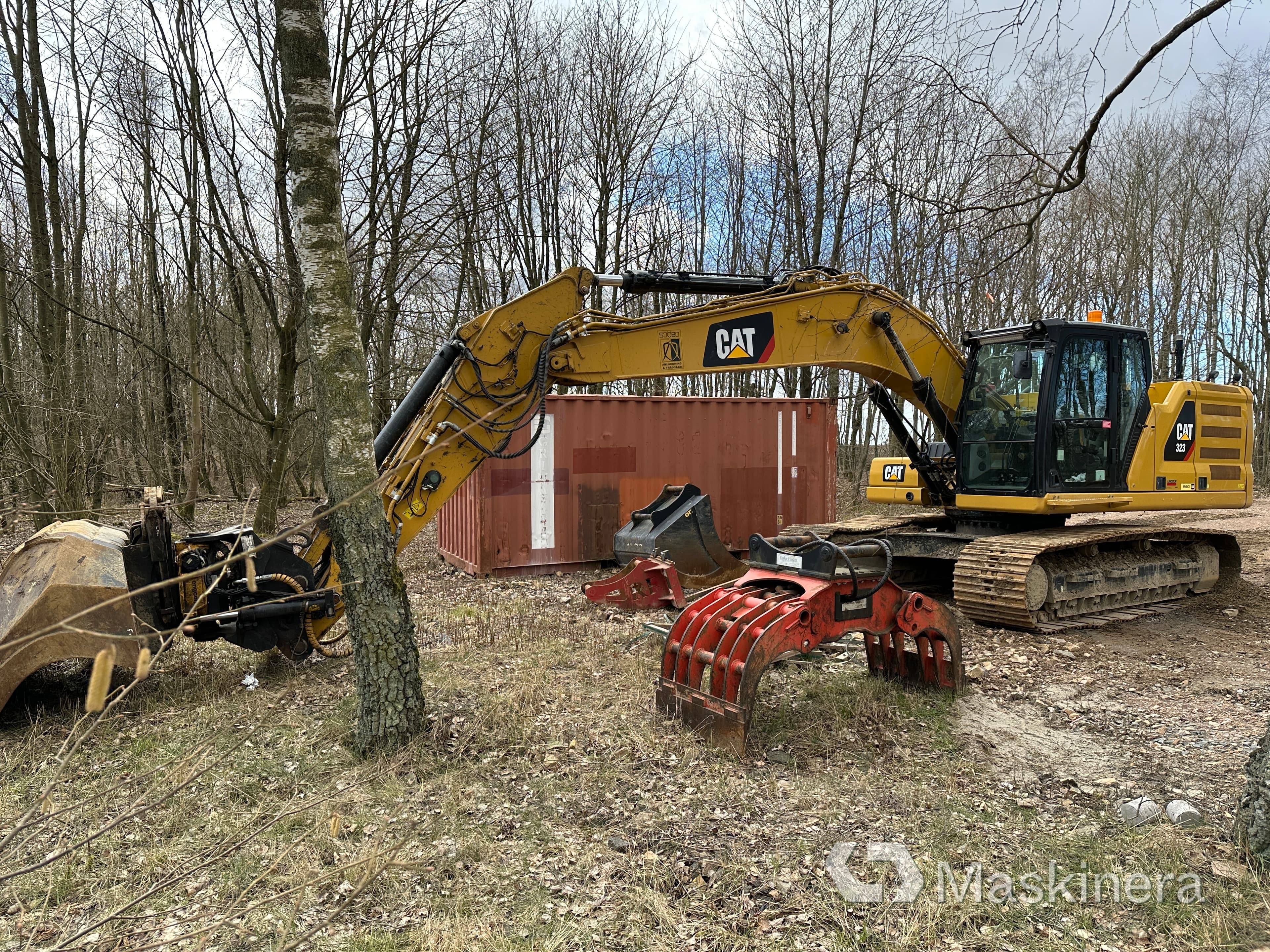 Grävmaskin CAT 323 NG + Grävsystem & Redskap