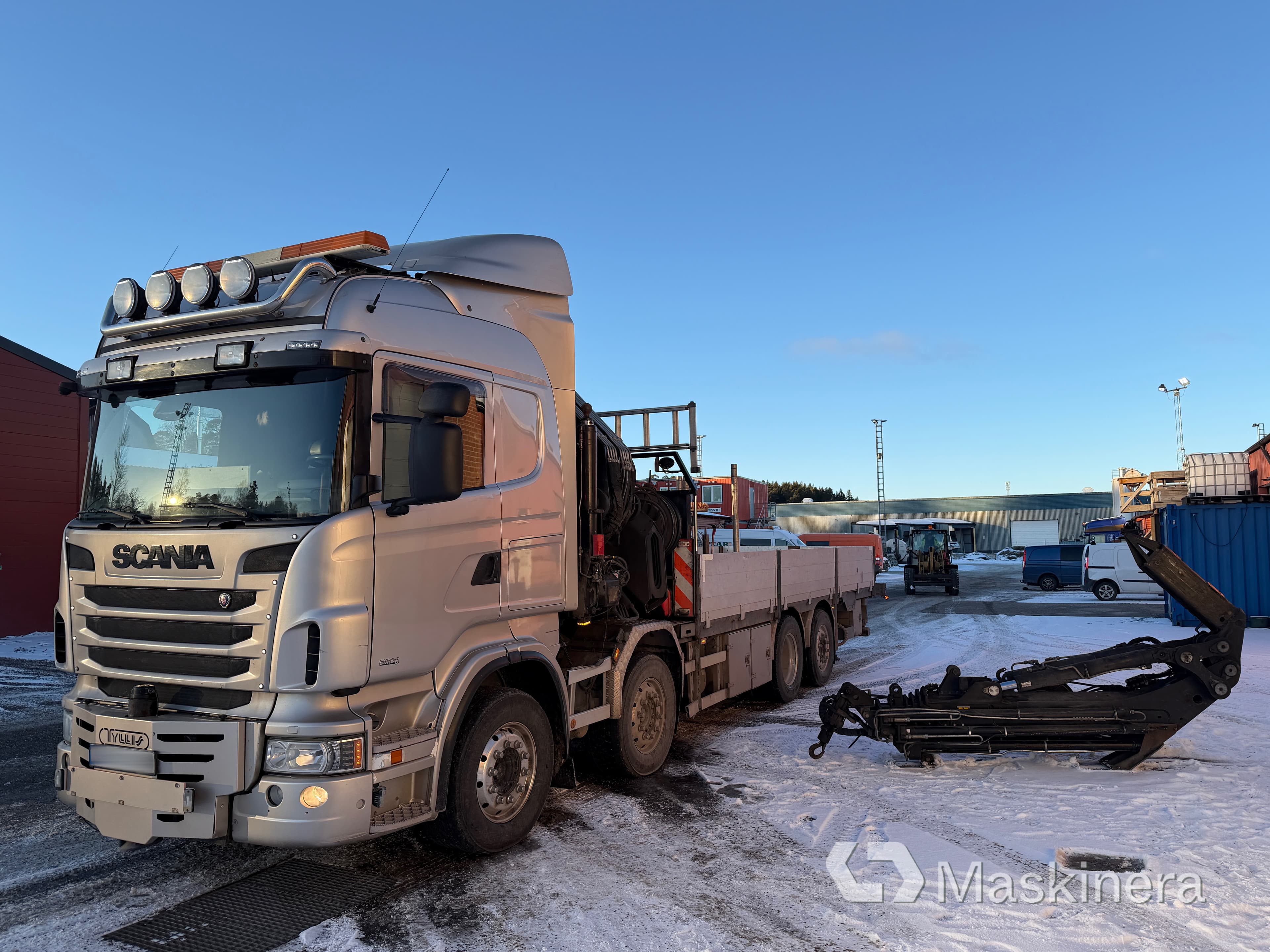 Kranbil Scania R480 8x2 med 85-tons Hiabkran
